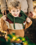 Carica l'immagine nel visualizzatore della galleria, Balacrasty: Balaclava bambino, collo cappuccio ai ferri in lana e alpaca