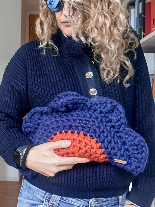 Pochette Fiore in lana