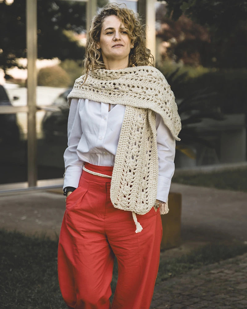 Francine basic senza cintura: Gilet, poncho, stola maglia in cotone