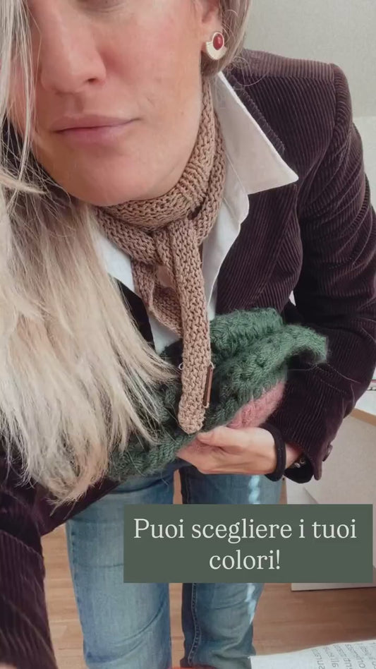 Pochette Fiore in lana