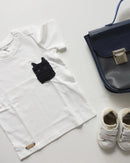 T-shirt bambini con taschino ricamato